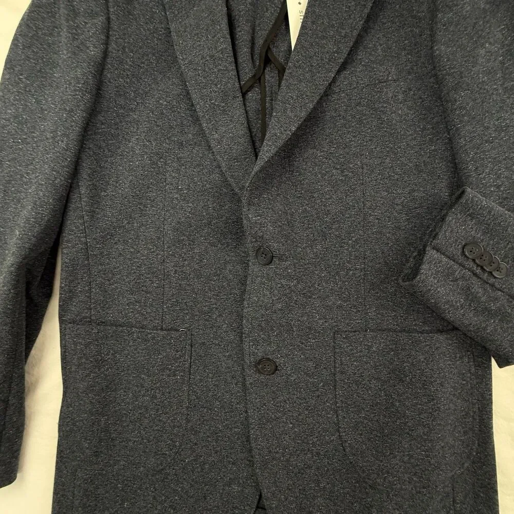 NEW Artefact Knit Blazer Heathered Blue Men Size Medium Jacket Academia Preppy